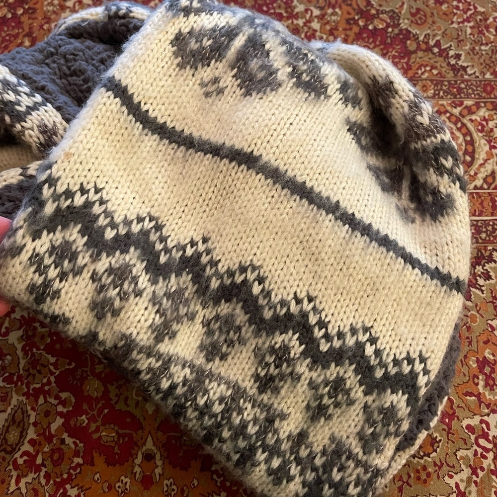 Y2K Fair Isle Doubled Sided Fleece Cozy Winter Infinity Scarf